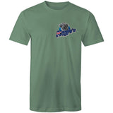 Broomys Garage - aussie flag - small logo - Mens T-Shirt