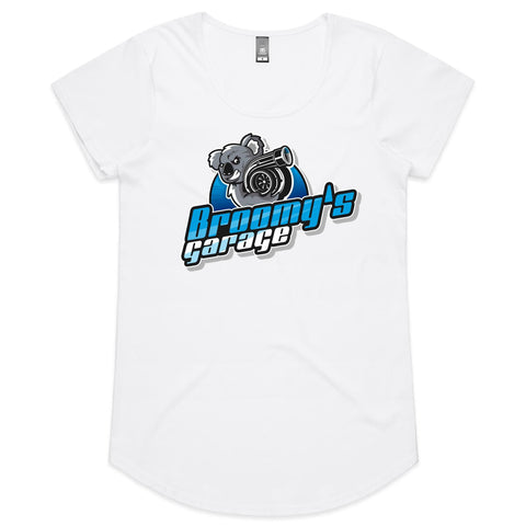 Broomys Garage - Womens Scoop Neck T-Shirt