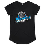 Broomys Garage - Womens Scoop Neck T-Shirt